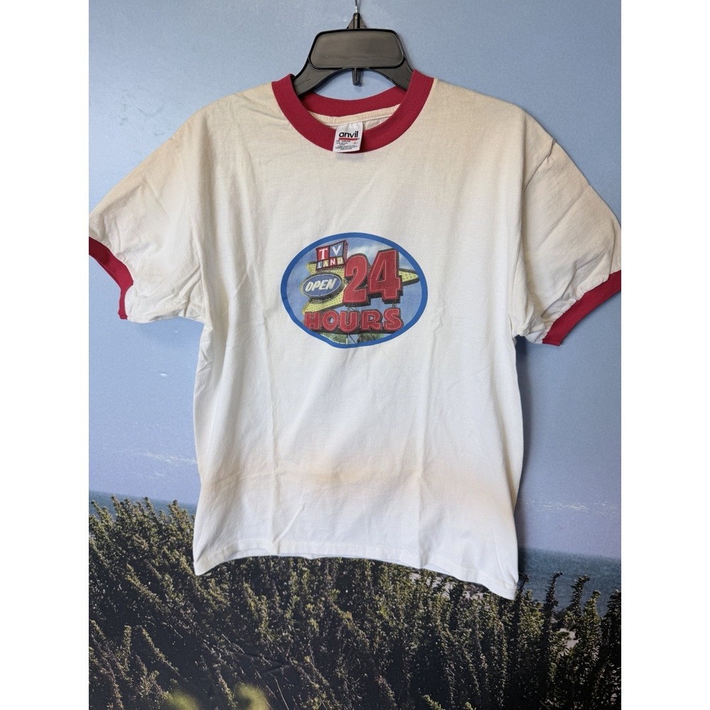 Vintage 90s Nick at Nite TV Land Promo Ringer L Anvil Tag USA Fade